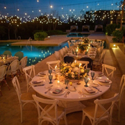 Poolside Dinner Decoration